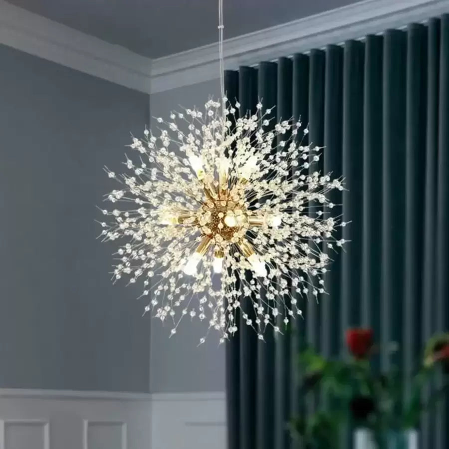 Schönbrunn Crystal Chandelier, 6x G9, průměr 38 cm, lesklý zlato, elegantní design