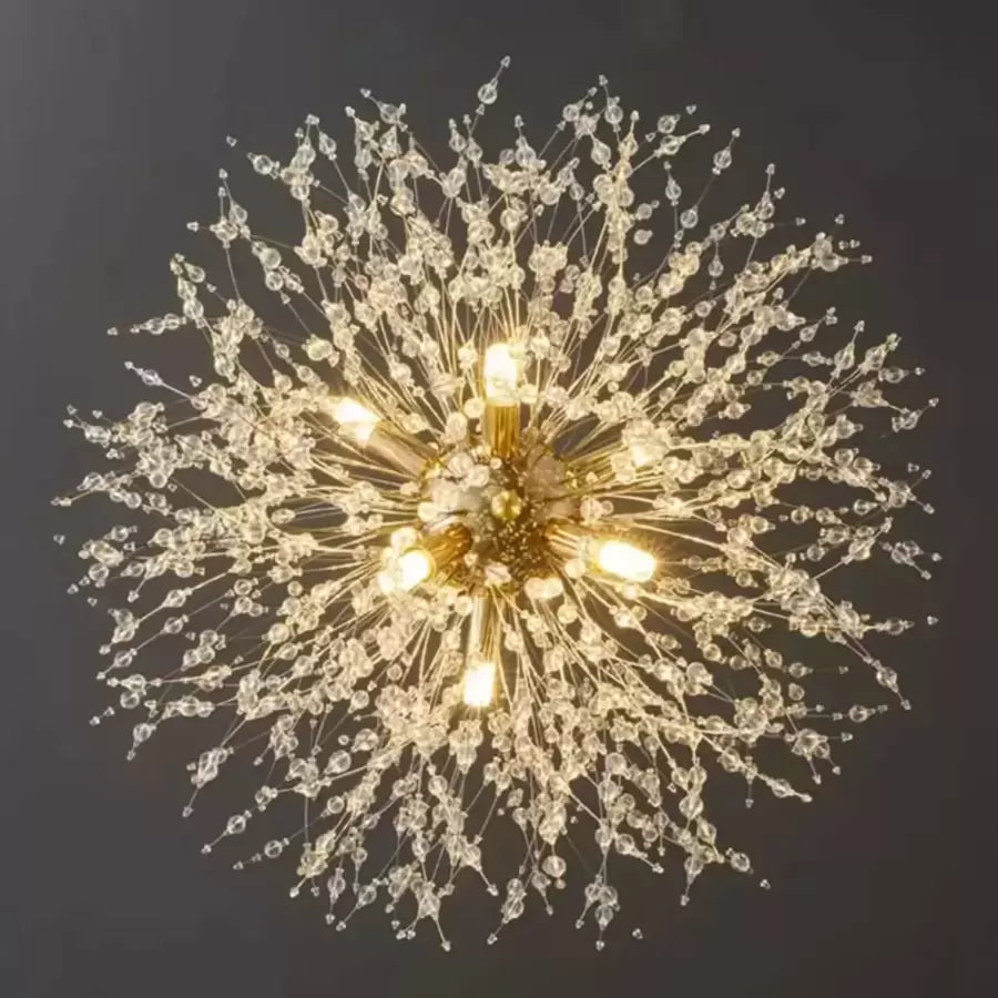 Schönbrunn Crystal Chandelier, 6x G9, průměr 38 cm, lesklý zlato, elegantní design
