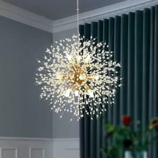 Schönbrunn křišťálový lustr, 9x G9, průměr 49 cm, lesklé zlato, nastavitelná výška