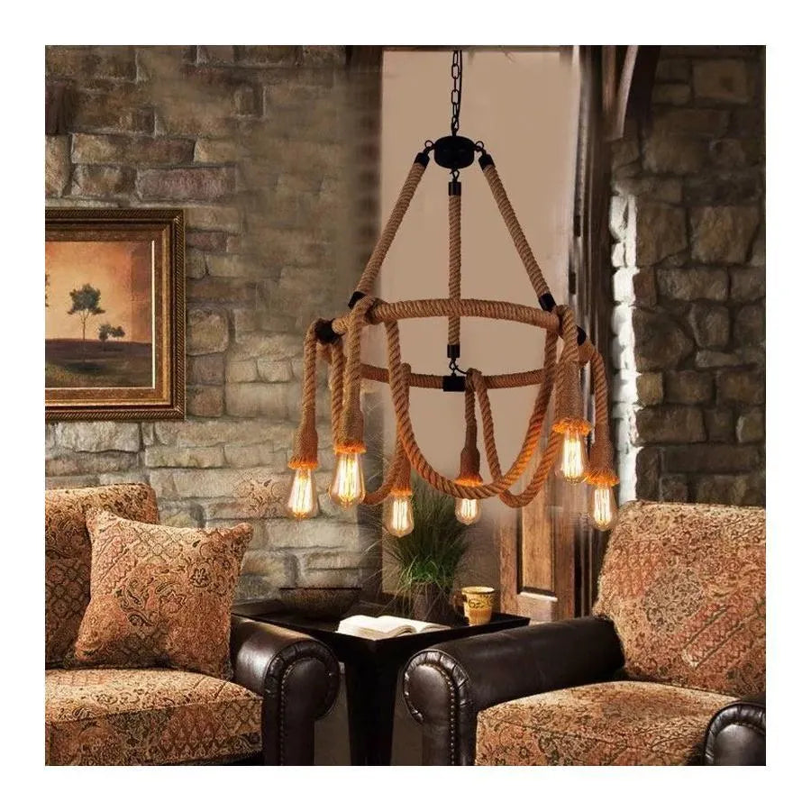 Chtíče rustikální 6x E27 kruhový kruhový kruhový