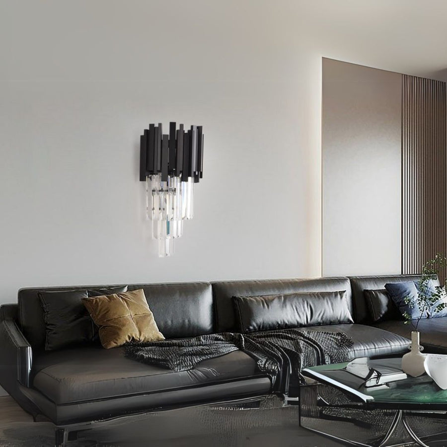 BLOIS Piccolo Crystal Lustr Light, 2xE14, Black