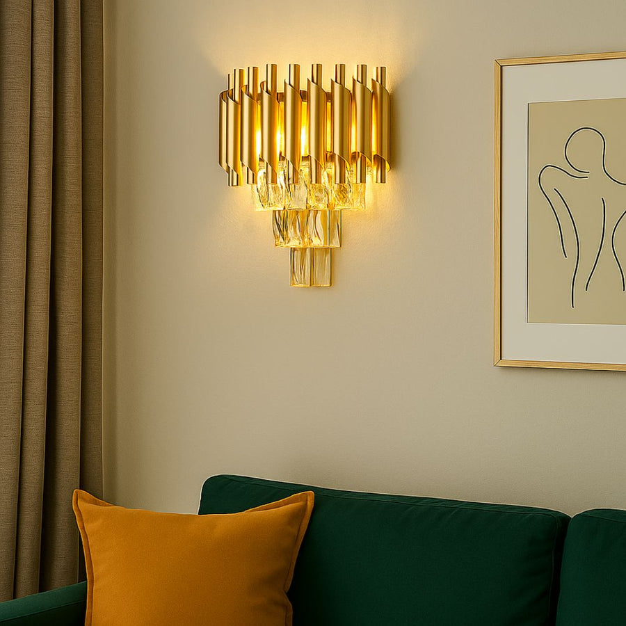VERSAILLES Piccolo Crystal Lustr Light, 2xE14, Gold