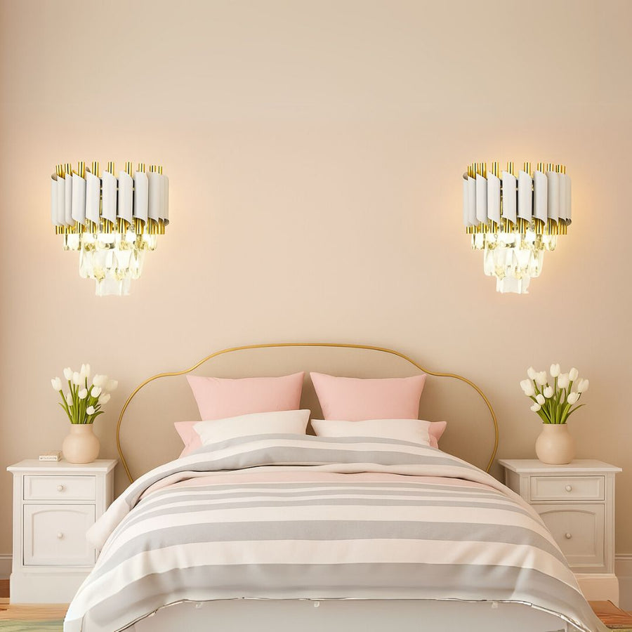 VERSAILLES Piccolo Crystal Lustr Light, 2xE14, White