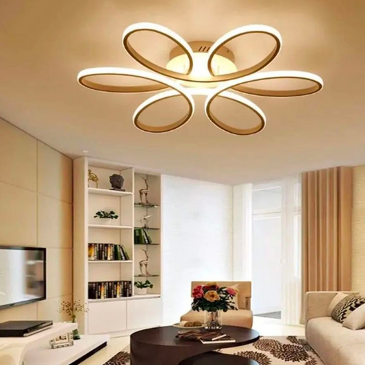 LED lustr s dálkovým ovládáním ELIZA, 65W, Studené/Teplé/Neutrální světlo, Stmívatelné, Bílá