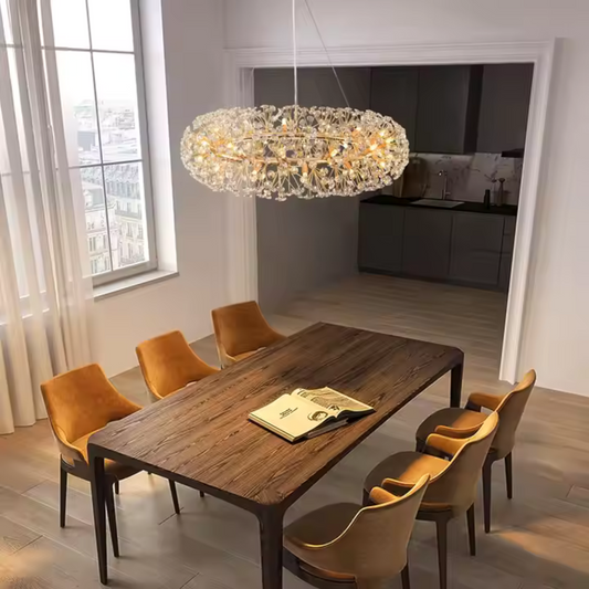 Crystal Chanderier minuta 12x G9, průměr 60 cm, lesklý zlatý, nastavitelná výška