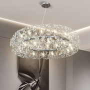 Crystal Chanderier minuta 12x G9, průměr 60 cm, lesklý chrom, nastavitelná výška