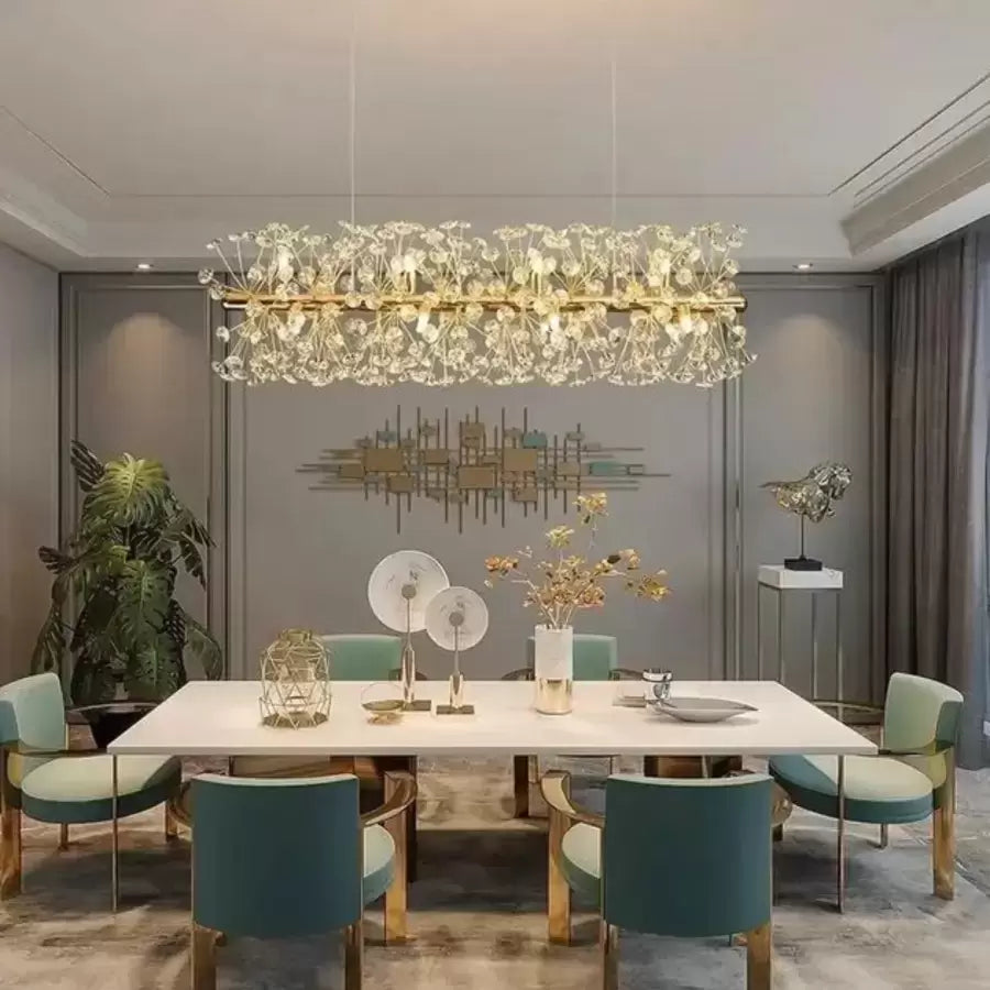 Crystal Chandelier Minuet 9x G9, 70 cm délka, lesklé zlato, nastavitelná výška