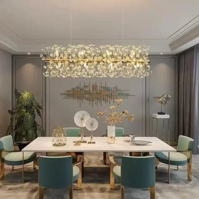 Crystal Chandelier Minuet 9x G9, 70 cm délka, lesklé zlato, nastavitelná výška