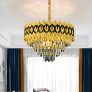 Crystal Lustr Pierrefonds Noble 6xe14, průměr 40 cm, lesklé zlato, nastavitelná výška