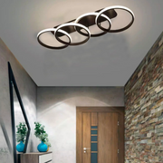 LED LED LED LED ELIO, 24W, 4 Kruhy, studené/horké/neutrální světlo, černá černá