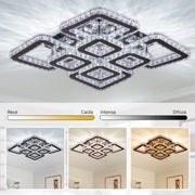 LED LED Quadria Supremo, 5x prvky, RGB 198W, Premium & Nerezová, horké/studené/neutrální světlo