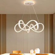 LED chtíč zavěšená s nekonečným halo, 138W dálkovým ovládáním, nastavitelnou výškou, chlad/horké/neutrální světlo, Daisy, bílá