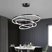 LED závěsný lustr PAGANO 46W, studené/teplé/neutrální světlo, stmívatelný, černý, výškově nastavitelný