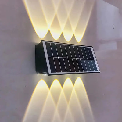 Nástěnné svítidlo Solaris Exterior LED, 8 světelných zdrojů, teplé světlo, černá