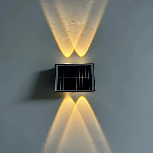 Exteriérové nástěnné LED svítidlo Solaris, 4 světelné zdroje, teplé světlo, černá