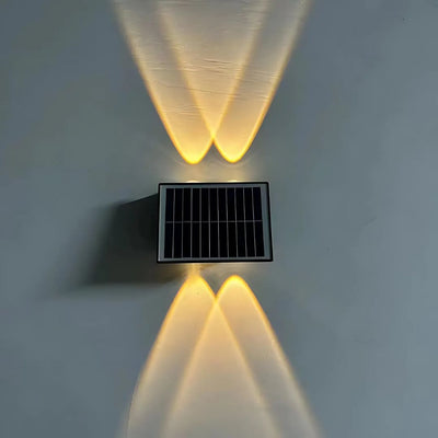 Exteriérové nástěnné LED svítidlo Solaris, 4 světelné zdroje, teplé světlo, černá