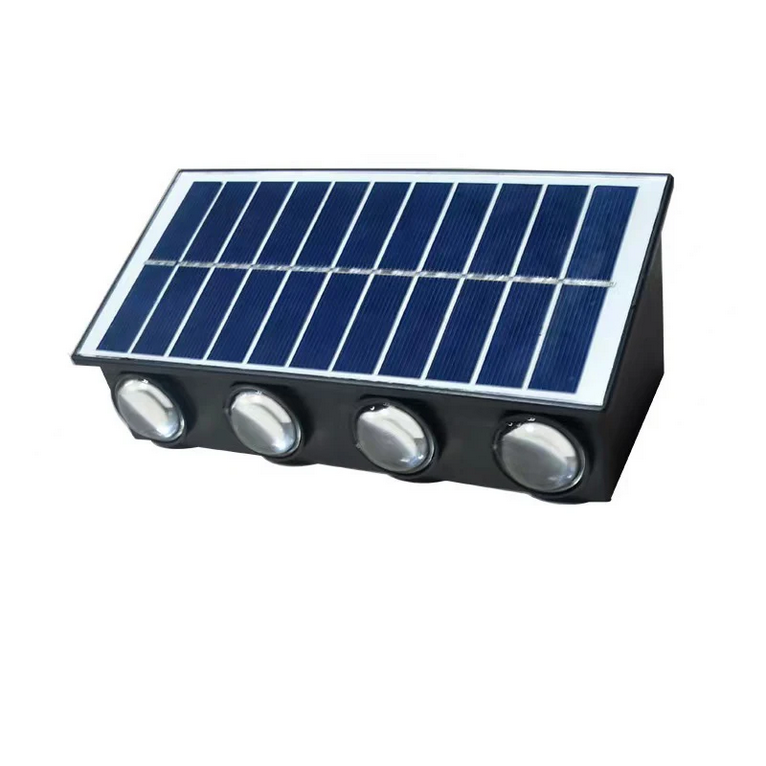 Nástěnné svítidlo Solaris Exterior LED, 8 světelných zdrojů, teplé světlo, černá