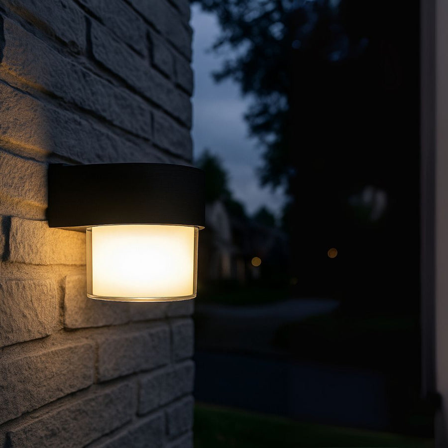 Venkovní nástěnné LED svítidlo MIRA, 1 světelný zdroj, teplé světlo, černá