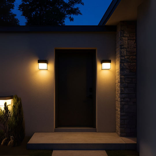 AMIRA Venkovní nástěnné LED světlo, 1 světelný zdroj, Teplé světlo, Černá Venkovní nástěnná světla Výchozí název Alessandro Design