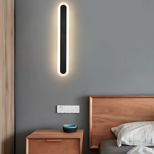 SUHA Venkovní nástěnné LED svítidlo, délka 30 cm, 4W, IP65, kov, lineární, černá