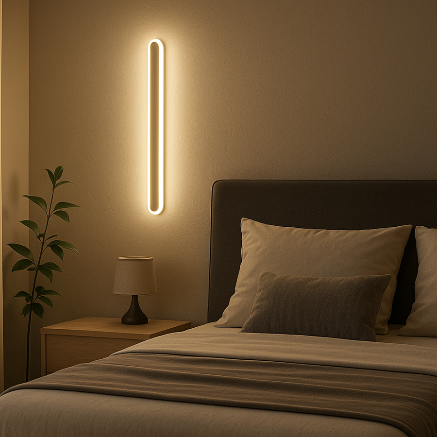 SUHA Venkovní nástěnné LED svítidlo, délka 50 cm, 6W, IP65, kov, lineární, bílá