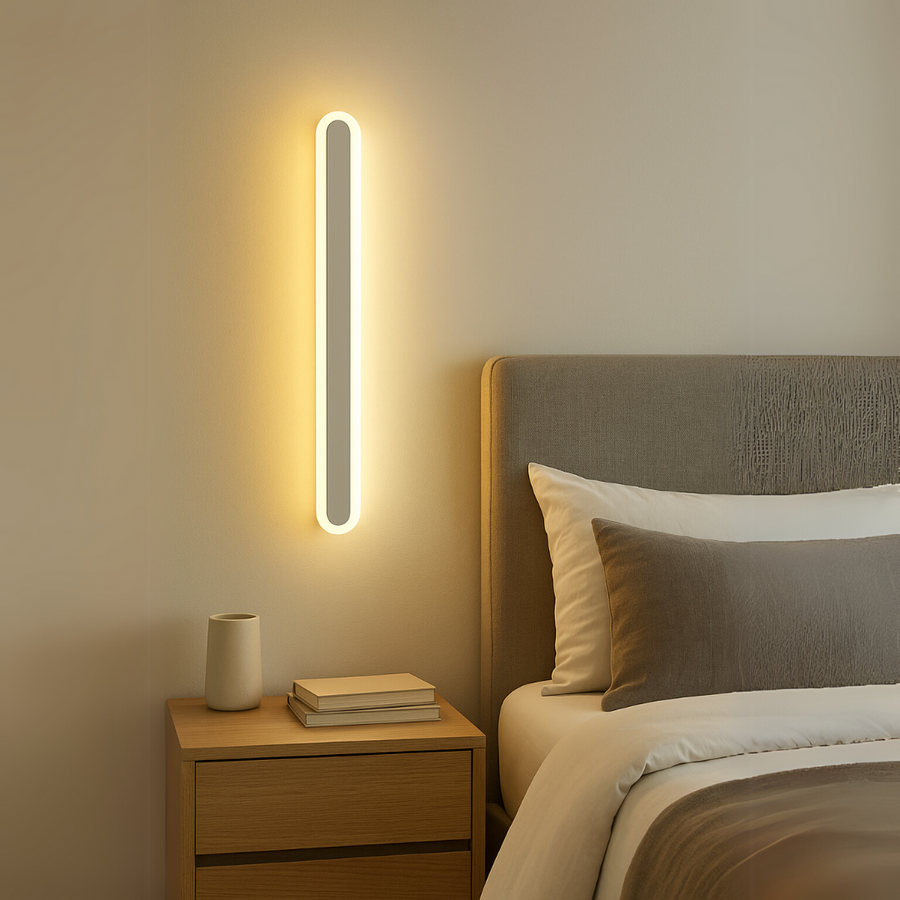 SUHA Venkovní nástěnné LED svítidlo, délka 60 cm, 8W, IP65, kov, lineární, bílá