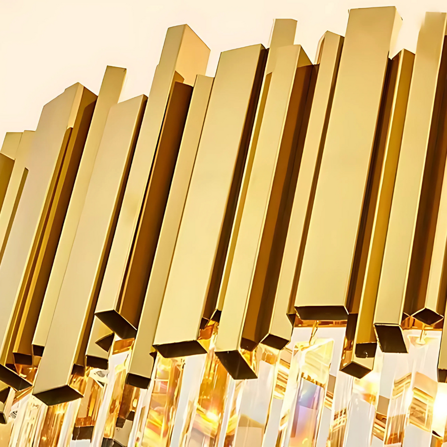 Křišťálový lustr BLOIS Ascender E14, průměr 60cm, zlatý, nastavitelná výška