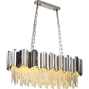 BLOIS Regalis křišťálový lustr 10xE14, průměr 80cm, stříbrný, nastavitelná výška