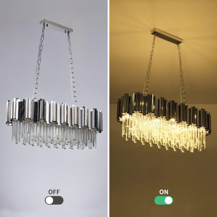 BLOIS Regalis křišťálový lustr 10xE14, průměr 80cm, stříbrný, nastavitelná výška