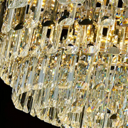 Křišťálový lustr FONTAINEBLEAU Supremo, 15x E14, Průměr 75cm, Zlatý, Nastavitelná výška