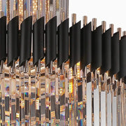Crystal Chandier Versailles Supremo 12XE27, průměr 80 cm, lesklý a černé zlato, nastavitelná výška