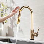 Extrahovatelná kuchyňská baterie sprchy, dotyková/off dotyková trubka, nerezová ocel 304, CF/Touch/3