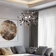 Moderní lustr, CAPRICIO Allegro, 2xE14, Průměr 40cm, Lesklý chrom, Nastavitelná výška