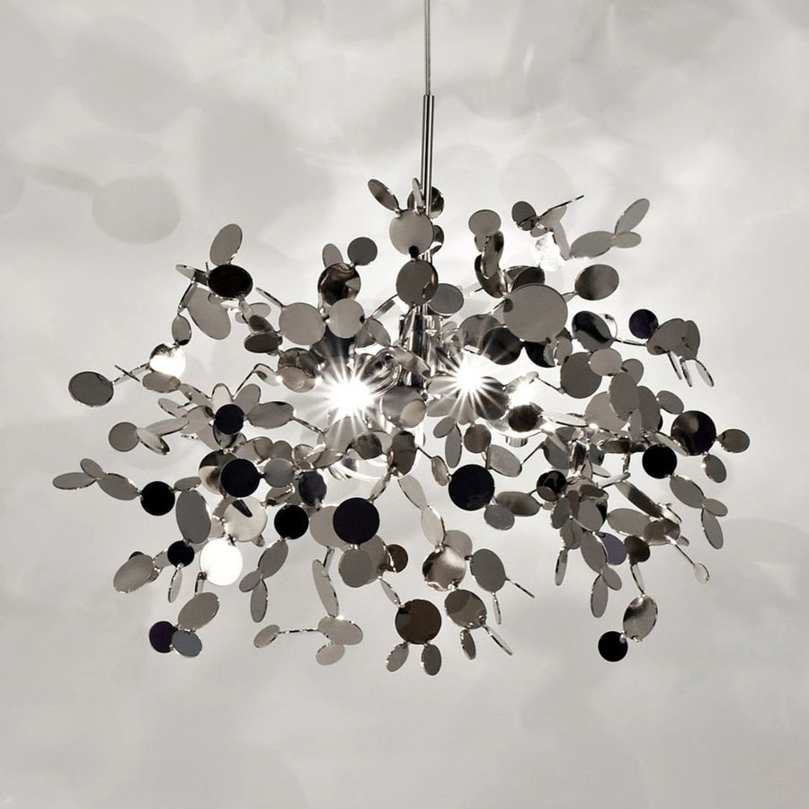 Moderní lustr, CAPRICIO Allegro, 2xE14, Průměr 40cm, Lesklý chrom, Nastavitelná výška