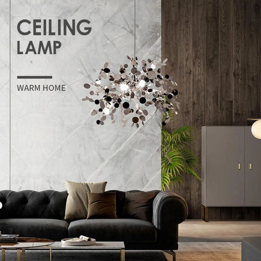 Moderní lustr, CAPRICIO Allegro, 2xE14, Průměr 40cm, Lesklý chrom, Nastavitelná výška