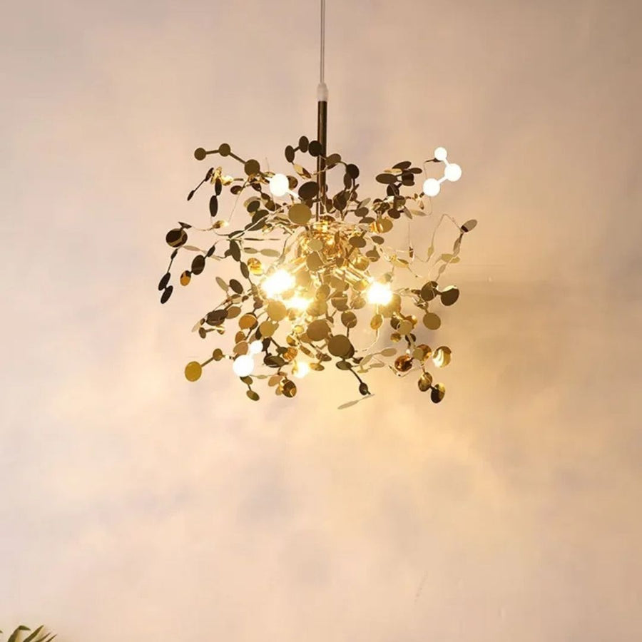 Moderní lustr, CAPRICIO Allegro, 2xE14, Průměr 40cm, Zlatý, Nastavitelná výška