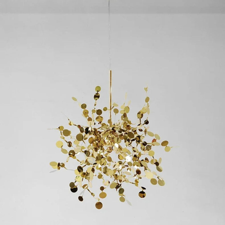 Moderní lustr, CAPRICIO Allegro, 2xE14, Průměr 40cm, Zlatý, Nastavitelná výška