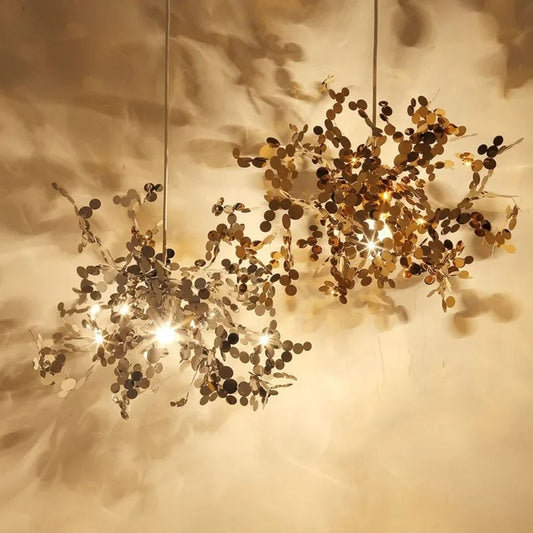Moderní lustr, CAPRICIO Allegro, 2xE14, Průměr 40cm, Zlatý, Nastavitelná výška