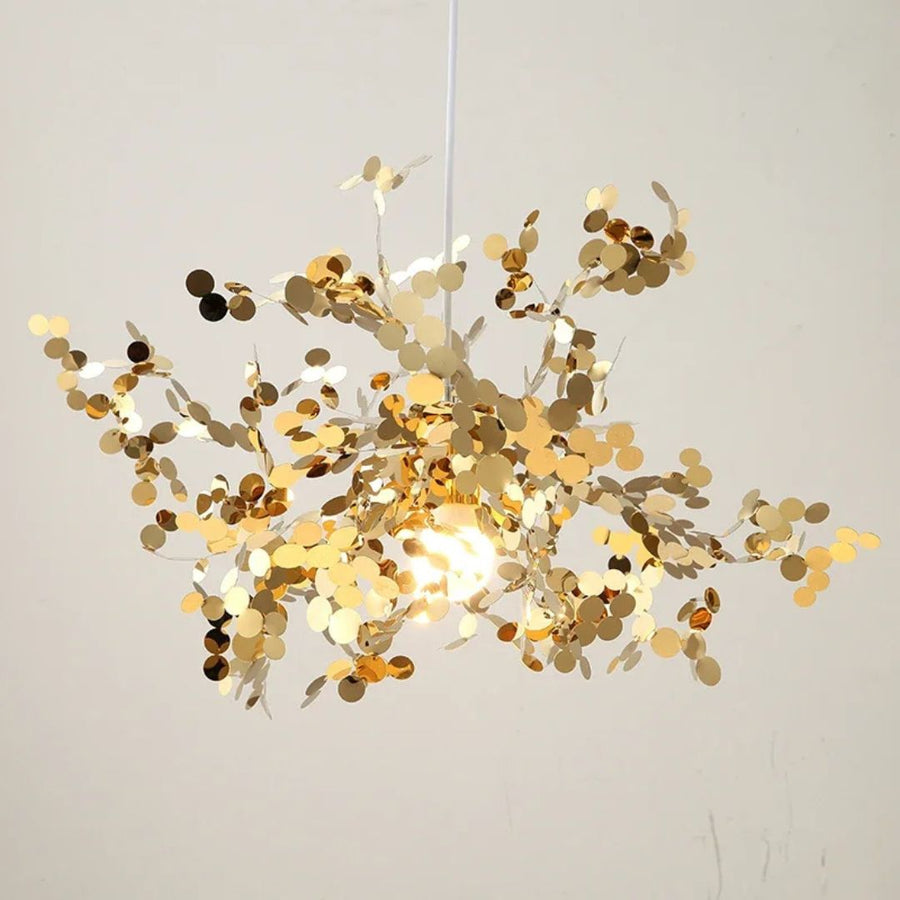 Moderní lustr, CAPRICIO Allegro, 2xE14, Průměr 40cm, Zlatý, Nastavitelná výška