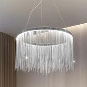 LED Tobias Chanderier s dálkovým ovládáním, breakálním, průměrem 50 cm, chrom
