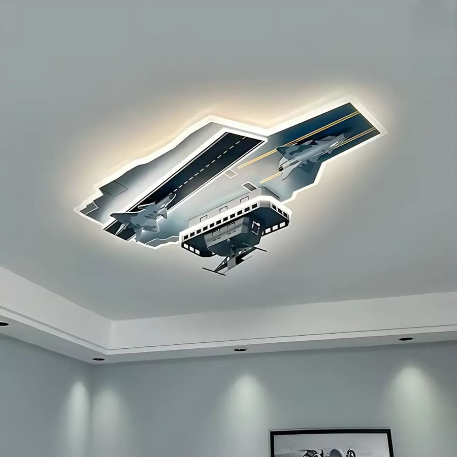 Lustr LED FIGHTER, 128W, Studené/Teplé/Neutrální světlo, Stříbrný