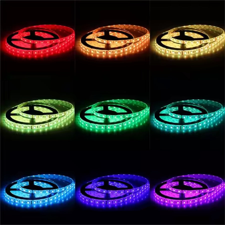Sada LED pásků 2835 s dálkovým ovládáním, RGB, 10W/m, 5m, IP44
