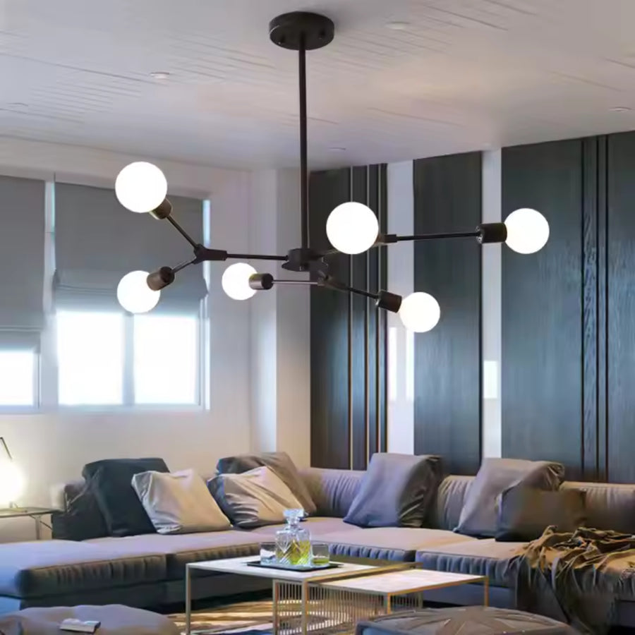 Lustr Architek Hexa, 6 x E27, černý, kov