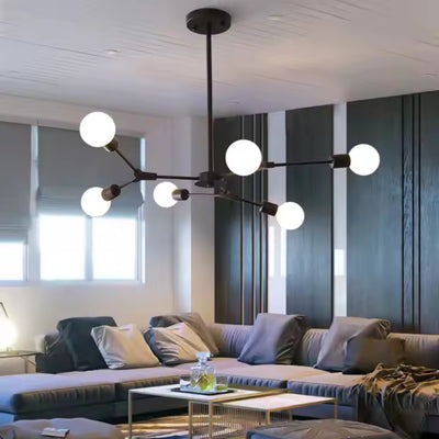 Lustr Architek Hexa, 6 x E27, černý, kov