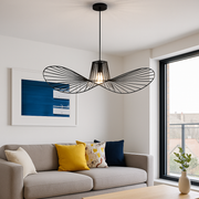Lustra zavěšená Elias, 1x E27, průměr 50 cm, černá