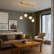 Moderní žárovkový lustr LOFT Pavilion, 4x G9, Gold, Metal, Nastavitelná výška