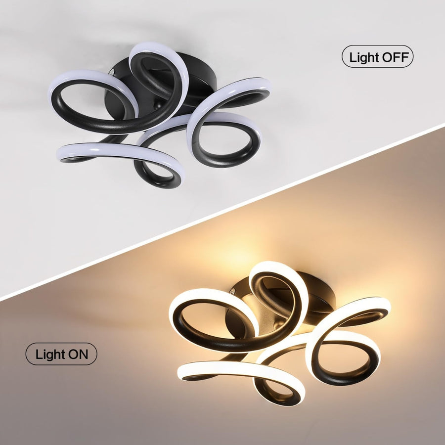 VERTEX HELIX LED lustr, 15W, studené/teplé/neutrální světlo, černá