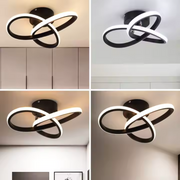 LED LED Vertex Infinitum, 42W, 2 kruhy, studené/horké/neutrální světlo, černá