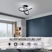 LED LED Vertex Infinitum, 42W, 2 kruhy, studené/horké/neutrální světlo, černá
