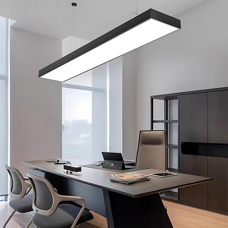 LED závěsný lustr DARIN, 23W, Nastavitelná výška, Studené světlo, Černá